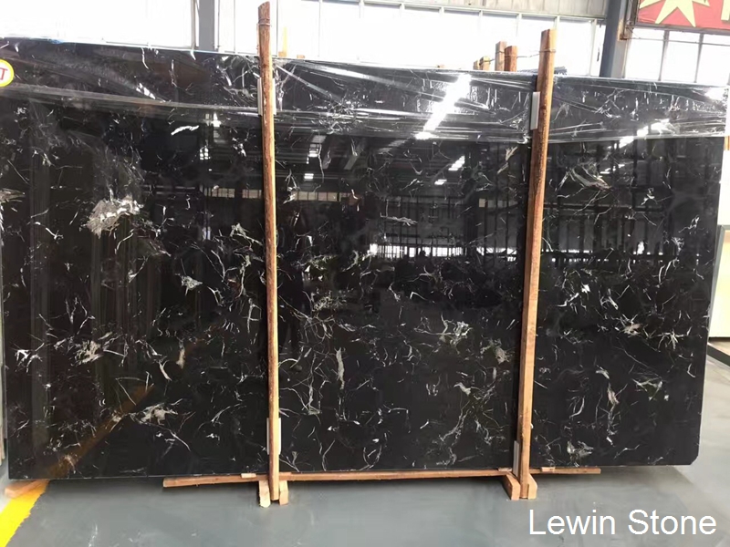 Black Ice Dapple Marble Big Slab