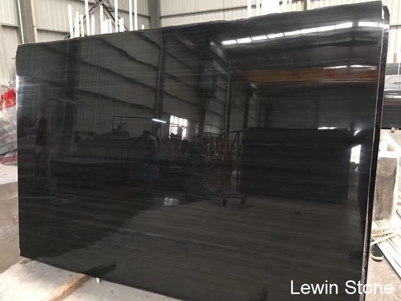 Imperial black Polished Marble Slab