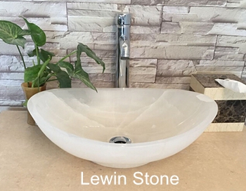 White Onyx Bathroom Sink in Different Styles