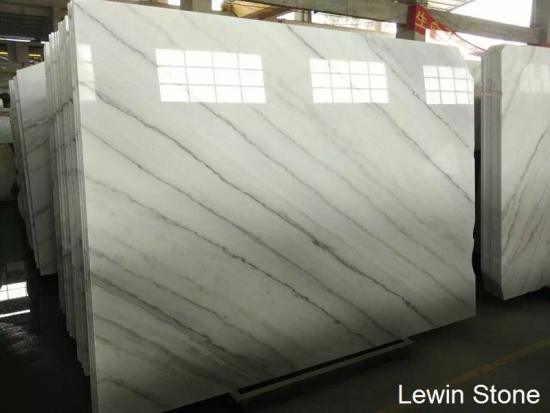 China white polished marble slab