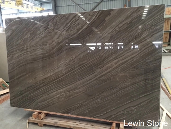 China Wooden Foin Polished marble slab