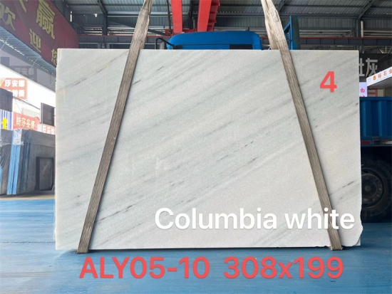 Columbia white marble slabs