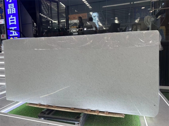 Crystal white marble slabs