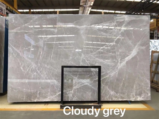 Cloudy grey marble slabs