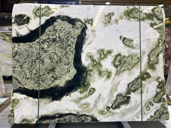North green marble slabs