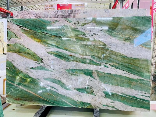 Patigolia green quartzite slabs