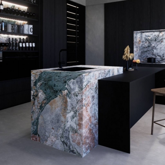 Nature marble island counter